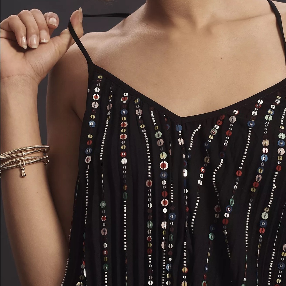 FARM Rio Elegant Black Maxi Dress with Sparkling Details - Picture 2 of 11